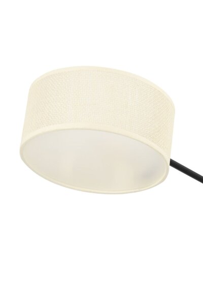 Deckenlampe Stoff Schwarz Creme E27 L:80 cm wohnlich