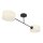 Deckenlampe Stoff Schwarz Creme E27 L:80 cm wohnlich