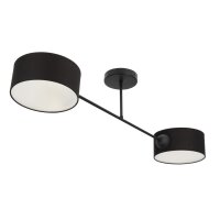 Deckenlampe blendarm Stoff Schwarz E27 L:80 cm