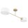 Deckenlampe blendarm Stoff Weiß Beige E27 L:80 cm