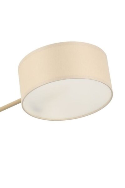 Deckenlampe Stoff Beige E27 L:80 cm dekorativ