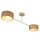 Deckenlampe Stoff Beige Dunkelbeige E27 L:80 cm
