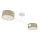Deckenlampe Stoff Dunkelbeige Weiß E27 L:80 cm