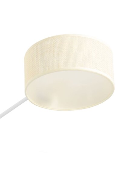 Deckenlampe blendarm Stoff Creme Weiß E27 L:80 cm
