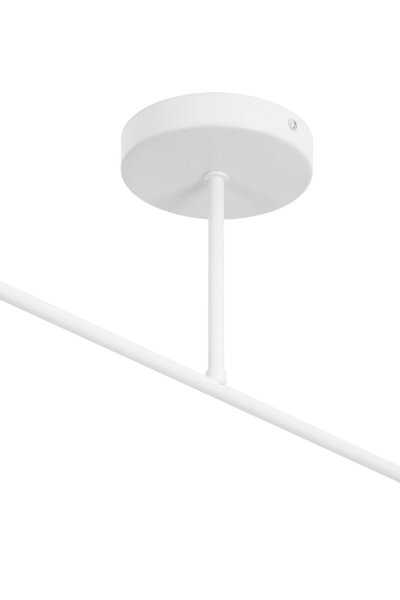 Deckenlampe blendarm Stoff Creme Weiß E27 L:80 cm