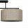Deckenlampe Leinen Schwarz Beige E27 L:70 cm wohnlich