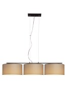 Pendelleuchte Leinen Schwarz Nickel E27 L:100 cm