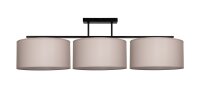 Deckenlampe Leinen Schwarz E27 L:100 cm gem&uuml;tlich