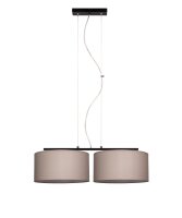 Pendelleuchte Leinen Schwarz E27 L:70 cm gem&uuml;tlich
