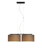 Pendelleuchte Leinen Schwarz E27 L:70 cm gemütlich