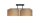 Deckenlampe blendarm Leinen Schwarz E27 L:70 cm