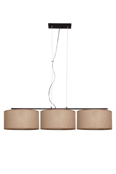 Pendelleuchte Leinen Schwarz E27 L:100 cm wohnlich