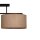 Deckenlampe Leinen Schwarz Natur E27 L:100 cm