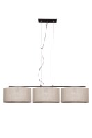 Pendelleuchte Leinen Beige Schwarz E27 L:100 cm