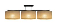 Deckenlampe Leinen Schwarz E27 L:100 cm dekorativ