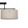 Deckenlampe Leinen Schwarz E27 L:100 cm dekorativ