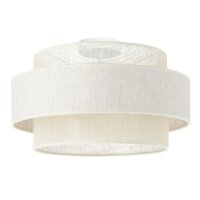 Deckenlampe Jute Wei&szlig; Creme E27 &Oslash;40 cm...