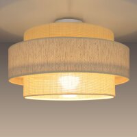 Deckenlampe Jute Weiß Creme E27 Ø40 cm...