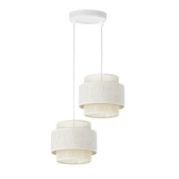 Pendelleuchte Jute Weiß Creme E27 Ø30 cm...