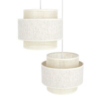 Pendelleuchte Jute Weiß Creme E27 Ø30 cm...