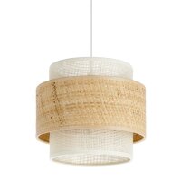 Pendelleuchte Jute Weiß Natur E27 Ø20 cm...