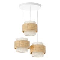 Pendelleuchte Jute Weiß Natur E27 Ø45 cm...