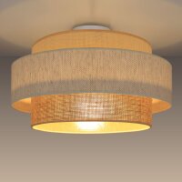Deckenlampe Jute Weiß Natur E27 Ø40 cm...