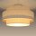 Deckenlampe blendarm Jute Weiß E27 Ø40 cm wohnlich