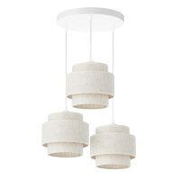 Pendelleuchte blendarm Jute Weiß E27 Ø45 cm...