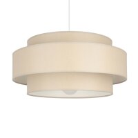 Pendelleuchte blendarm Stoff Weiß Beige E27...