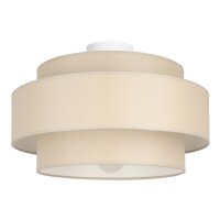 Deckenlampe Stoff Wei&szlig; Beige E27 &Oslash;40 cm...