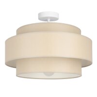 Deckenlampe Stoff Wei&szlig; Beige E27 &Oslash;40 cm...