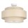 Deckenlampe Stoff Weiß Beige E27 Ø40 cm dekorativ