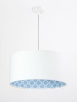 Suspension KIRA Blanc Bleu Tissu Rétro Table...