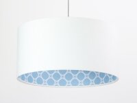Suspension KIRA Blanc Bleu Tissu Rétro Table...
