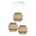 Pendelleuchte Stoff Weiß Beige E27 Ø45 cm blendarm