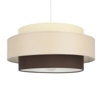 Pendelleuchte Stoff Weiß Ecru Beige E27 Ø40 cm