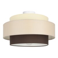 Deckenlampe Stoff Wei&szlig; Ecru Beige E27 &Oslash;40 cm...