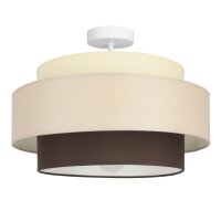 Deckenlampe Stoff Wei&szlig; Ecru Beige E27 &Oslash;40 cm...