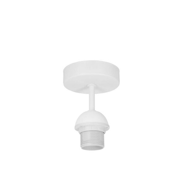 Deckenlampe blendarm Stoff Weiß E27 Ø40 cm wohnlich
