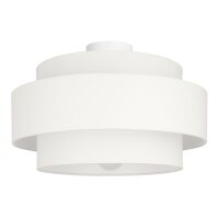 Deckenlampe blendarm Stoff Wei&szlig; E27 &Oslash;40 cm...