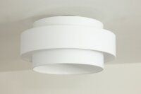 Deckenlampe blendarm Stoff Weiß E27 Ø40 cm...