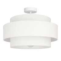 Deckenlampe blendarm Stoff Wei&szlig; E27 &Oslash;40 cm...