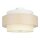 Deckenlampe Stoff Weiß Hellbeige E27 Ø40 cm wohnlich