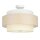 Deckenlampe Stoff Weiß Hellbeige E27 Ø40 cm blendarm