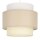 Pendelleuchte Stoff Weiß Hellbeige E27 Ø20 cm
