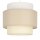 Pendelleuchte Stoff Weiß Hellbeige E27 Ø45 cm