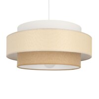 Pendelleuchte Stoff Weiß Sandfarben E27 Ø40 cm