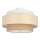 Deckenlampe Stoff Weiß Sandfarben E27 Ø40 cm wohnlich