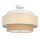 Deckenlampe Stoff Weiß Sandfarben E27 Ø40 cm blendarm